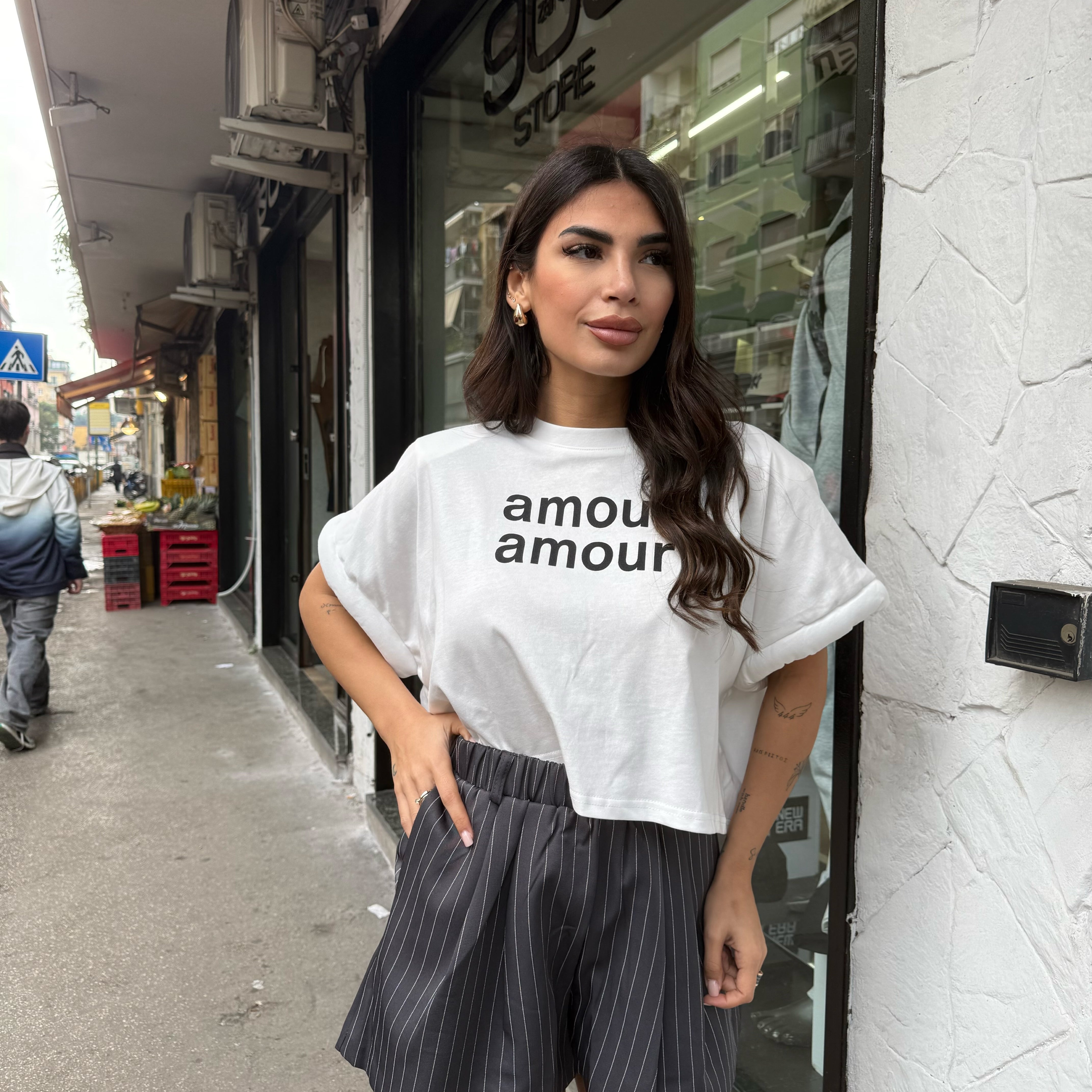 Shorts riga di gesso W50255