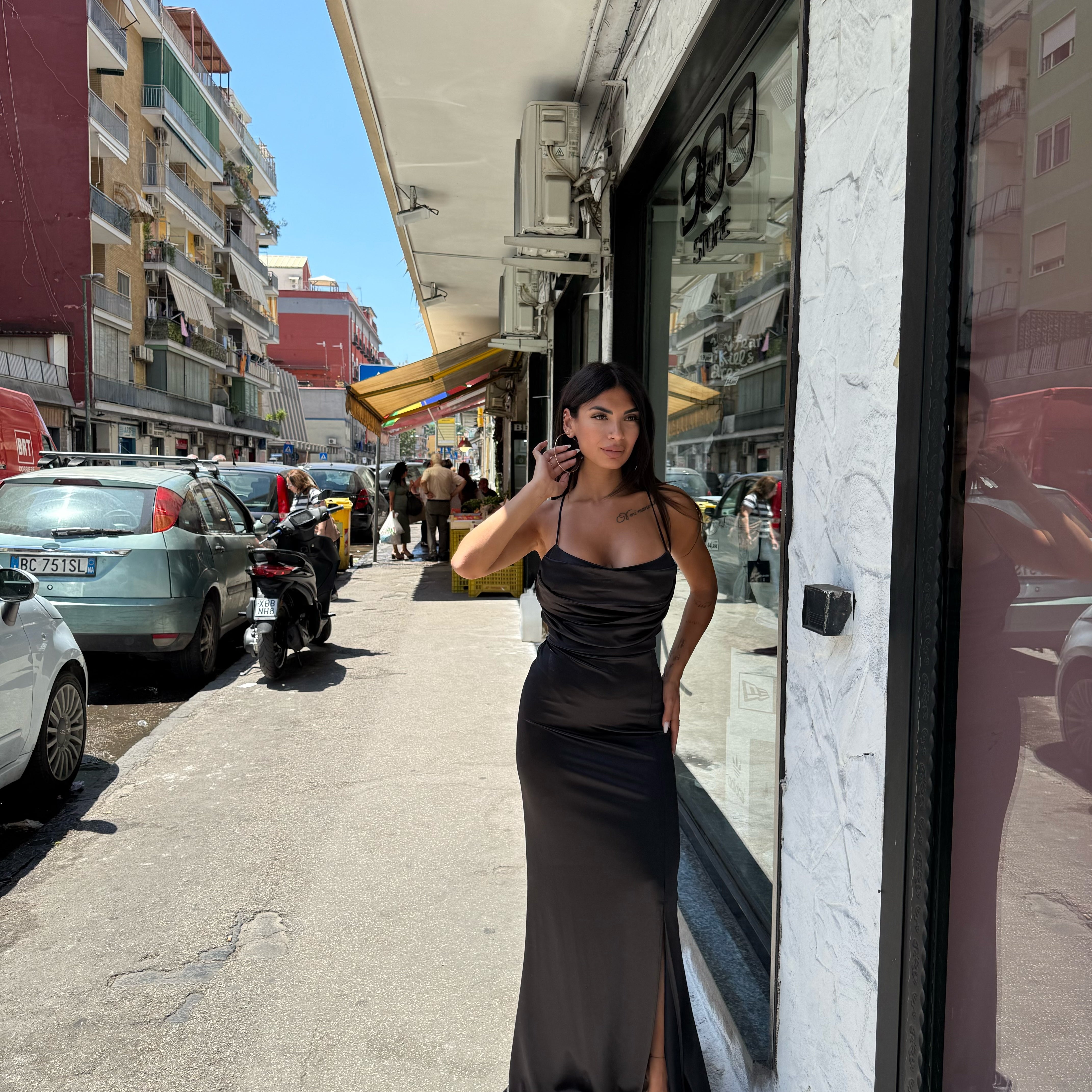 Abito elegante in raso 6591