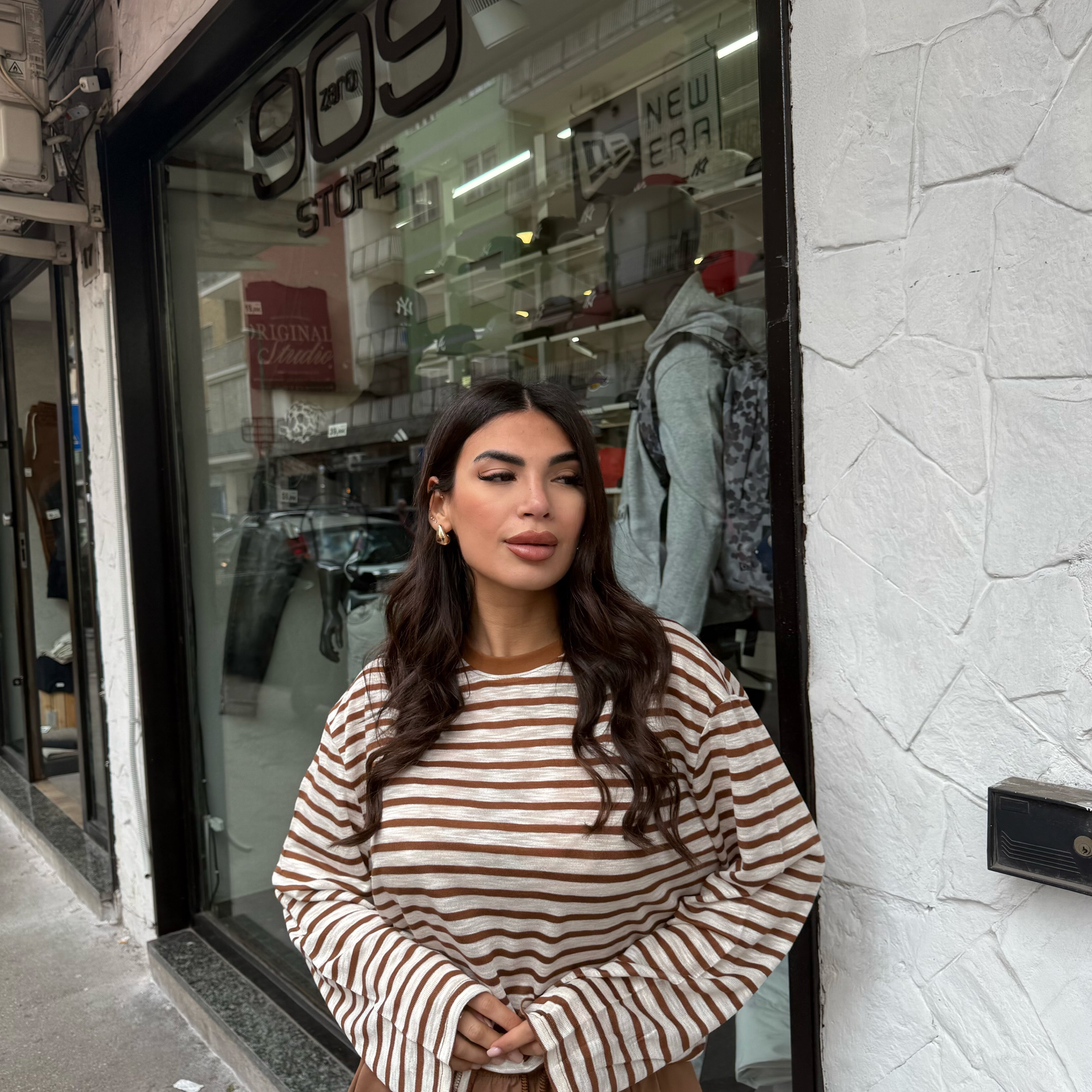 Maglia a righe semi velata 5267