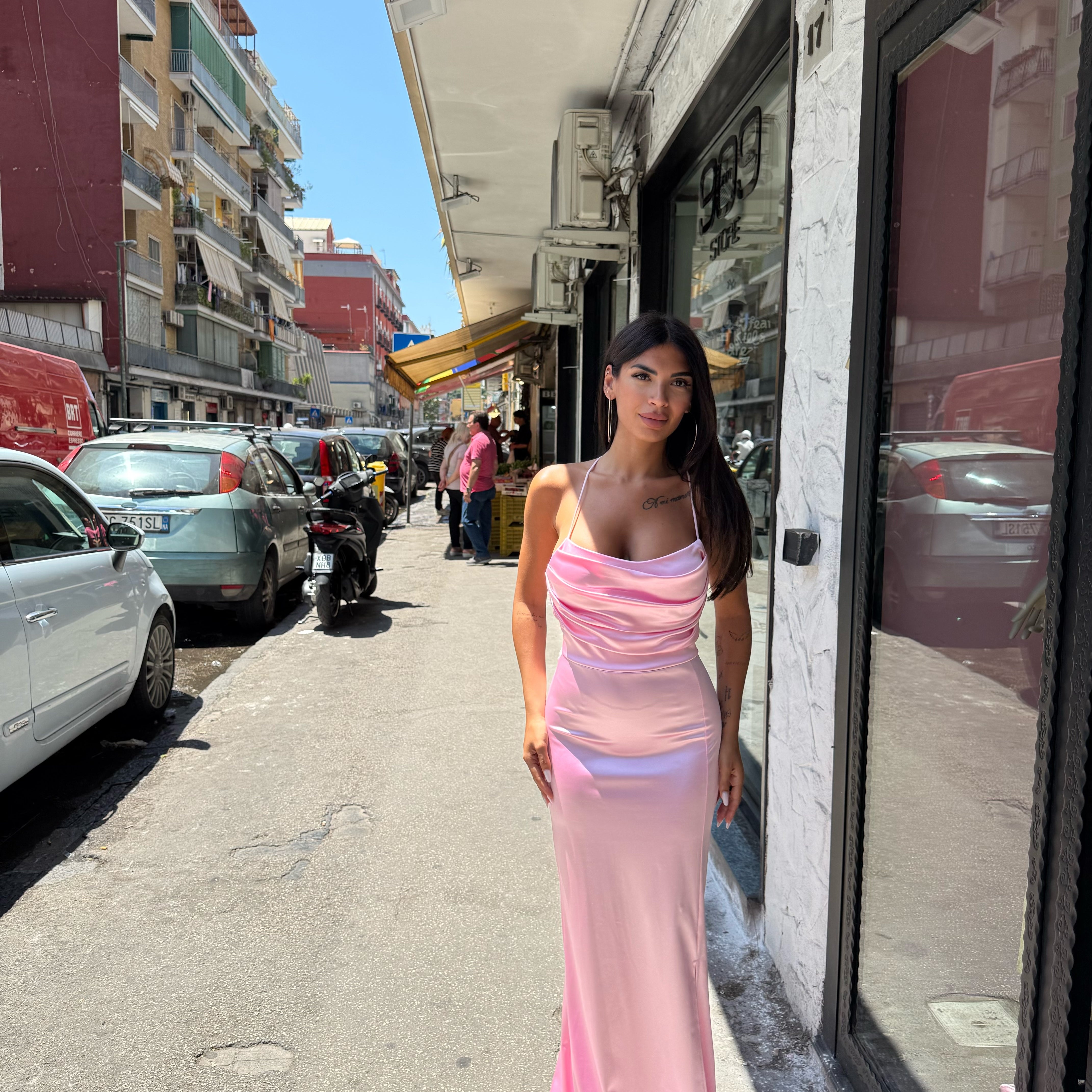Abito elegante in raso 6591