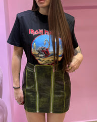 Gonna eco pelle verde