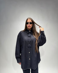Camicia denim big button