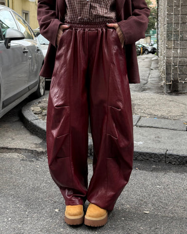 Pantalone balloon eco pelle