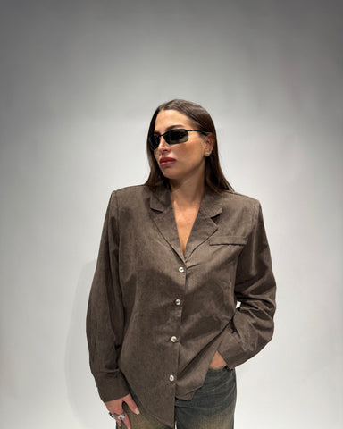Camicia scamosciata
