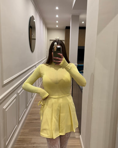 Maglia taglio laser gialla