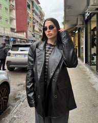 Giacca eco pelle imbottita Azara