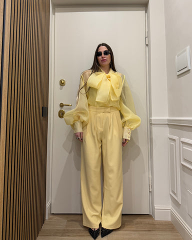 Pantalone classico giallo