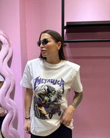 Tshirt metallica bianco-viola