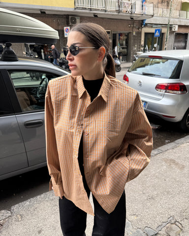 Camicia a quadri manica regolare