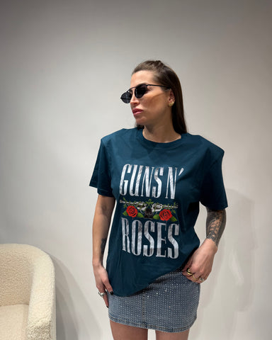 Tshirt verde petrolio Guns'n roses