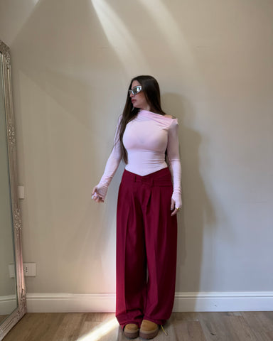 Pantalone Valentina bordeaux