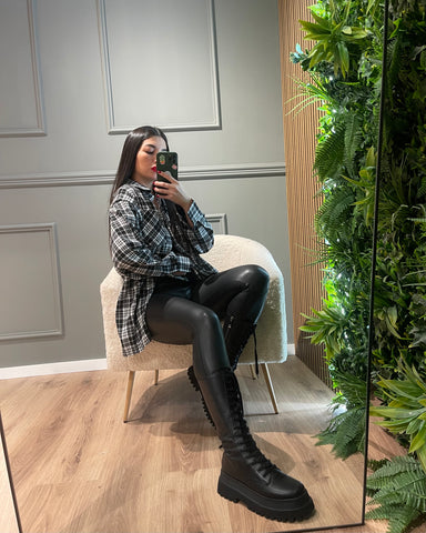 Leggings eco pelle nero