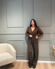 Pantalone morbido animalier