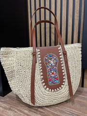 Borsa di paglia California chiara