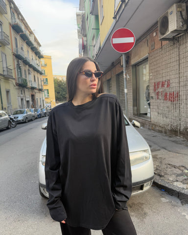 Maglia con spallina manica lunga