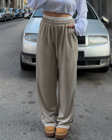 Pantalone di tuta con merletto